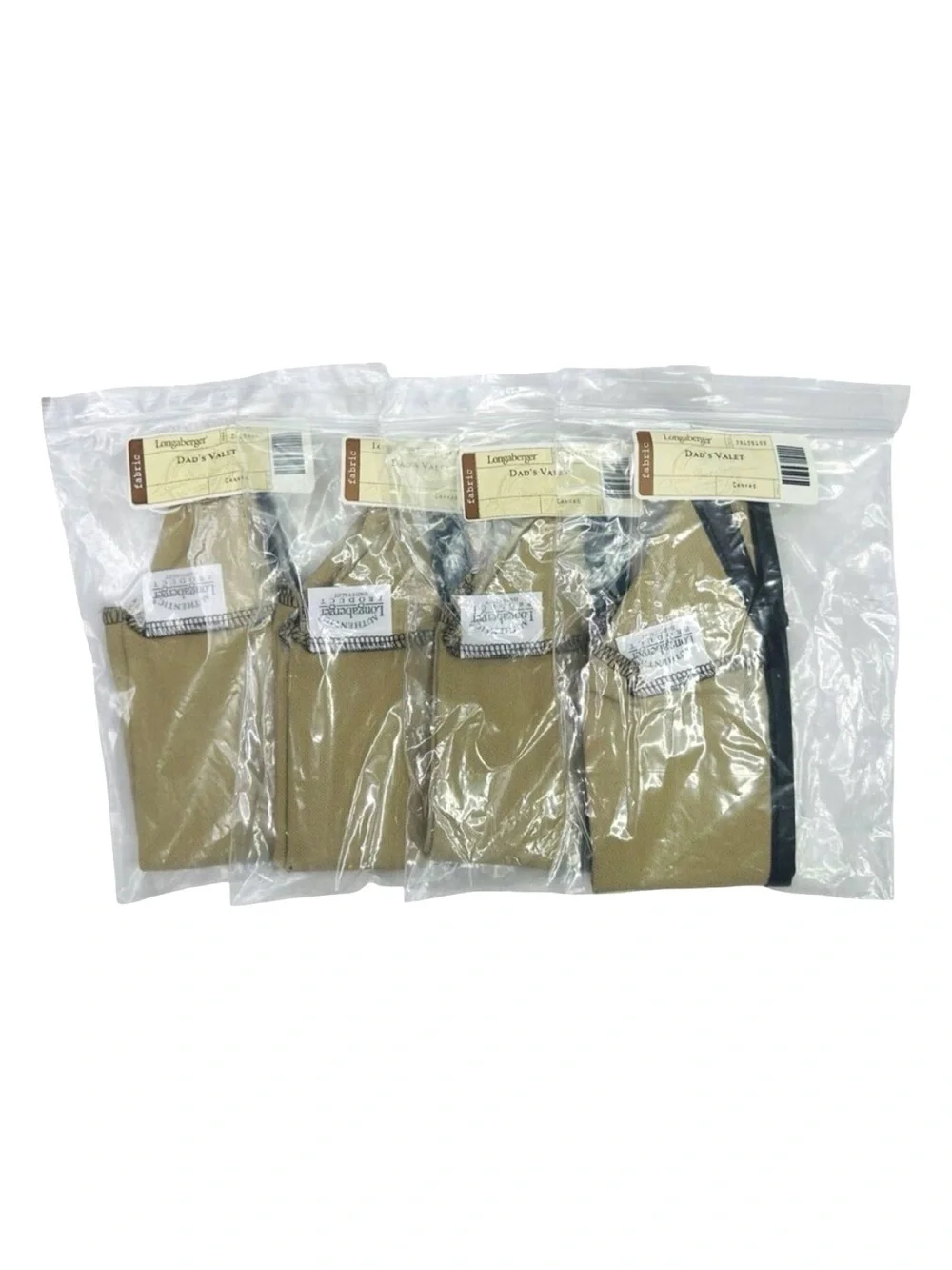 Vintage Longaberger Dad’s Valet Basket Liners - 4 Count - Canvas